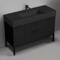 Modern Black Bathroom Vanity, 48